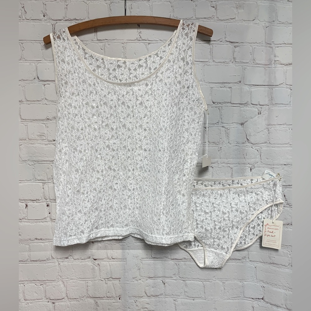 NEW Deadstock Undercover Wear White Lace Sleepwear Set USA Size M - Picture 6 of 6